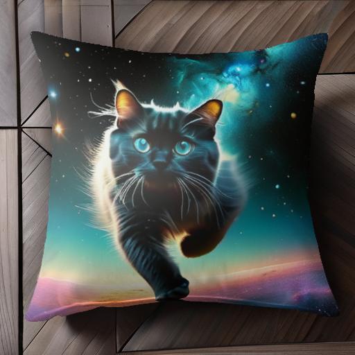 宇宙 星雲 スペース 惑星 クッションカバー 45×45cm アニマル柄 おしゃれ 可愛い クッション本体付き ..