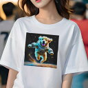 Tシャツ レディース 犬ファン 半袖 春夏 プリント カジュアル かわいい 人間用 フィットネス サングラス チワワ 夏 リゾート クッションカバー(4)