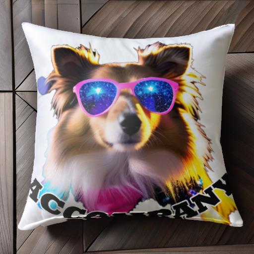 サングラス シェットランドシープドッグ かわいい クッションカバー 45×45cm アニマル柄 おしゃれ 可愛..