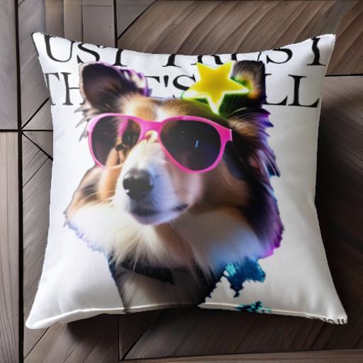 サングラス シェットランドシープドッグ 星 クッションカバー 45×45cm アニマル柄 おしゃれ 可愛い ク..