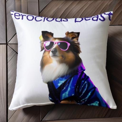 サングラス シェットランドシープドッグ ジャケット クッションカバー 45×45cm アニマル柄 おしゃれ 可..