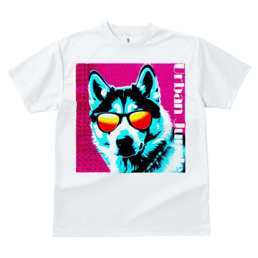 Tシャツ レディース 犬ファン 半袖 春夏 プリント カジュアル かわいい 人間用 フィットネス サングラス ハスキー