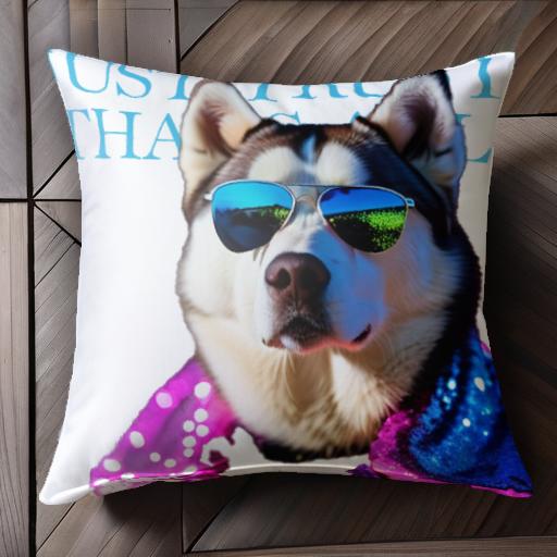 サングラス シベリアンハスキー クッションカバー 45×45cm アニマル柄 おしゃれ 可愛い クッション本体..