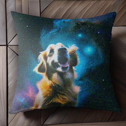 宇宙 ゴールデンレトリバー 星雲 星 クッションカバー 45×45cm アニマル柄 おしゃれ 可愛い クッション本体付き 正方形 宇宙 ゴールデンレトリバー 星雲 星 クッションカバー 45×45cm アニマル柄 おしゃれ 可愛い クッション本体付き 正方形