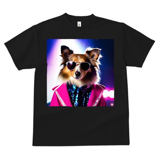 楽天フロントップ楽天市場店Tシャツ メンズ キッズ 犬ファン 半袖 春夏 プリント カジュアル かわいい 人間用 フィットネス サングラス シェットランドシープドッグ ジャケット キラキラ