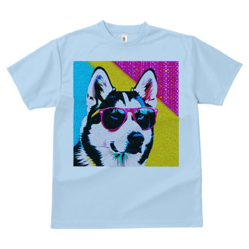 Tシャツ メンズ キッズ 犬ファン 半袖 春夏 プリント カジュアル かわいい 人間用 フィットネス サングラス シベリアンハスキー