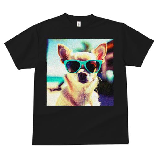 Tシャツ メンズ キッズ 犬ファン 半袖 春夏 プリント カジュアル かわいい 人間用 フィットネス サングラス チワワ 夏 海