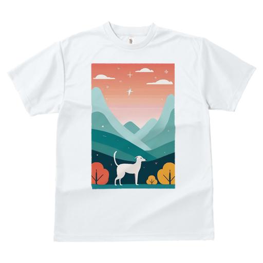 Tシャツ レディース 犬ファン 半袖 春夏 プリント カジュアル かわいい 人間用 フィットネス 山 グレイハウンド 空 雲 星