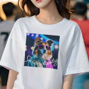 Tシャツ レディース 犬ファン 半袖 春夏 プリント カジュアル かわいい 人間用 フィットネス サングラス シェットランドシープドッグ ライト(4)