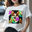 Tシャツ レディース 犬ファン 半袖 春夏 プリント カジュアル かわいい 人間用 フィットネス コーギー(4)