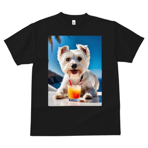 Tシャツ メンズ キッズ 犬ファン 半袖 春夏 プリント カジュアル かわいい 人間用 フィットネス 飲み物 ウエストハイランドホワイトテリア カクテル 夏 海 Tシャツ メンズ キッズ 犬ファン 半袖 春夏 プリント カジュアル かわいい 人間用 フィットネス 飲み物 ウエストハイランドホワイトテリア カクテル 夏 海