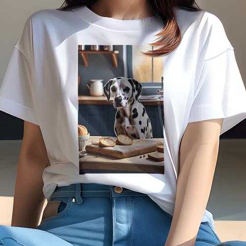 Tシャツ レディース 犬ファン 半袖 春夏 プリント カジュアル かわいい 人間用 フィットネス パン ダル..