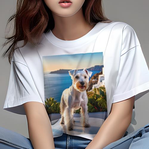 Tシャツ レディース 犬ファン 半袖 春夏 プリント カジュアル かわいい 人間用 フィットネス 海 ミニチ..