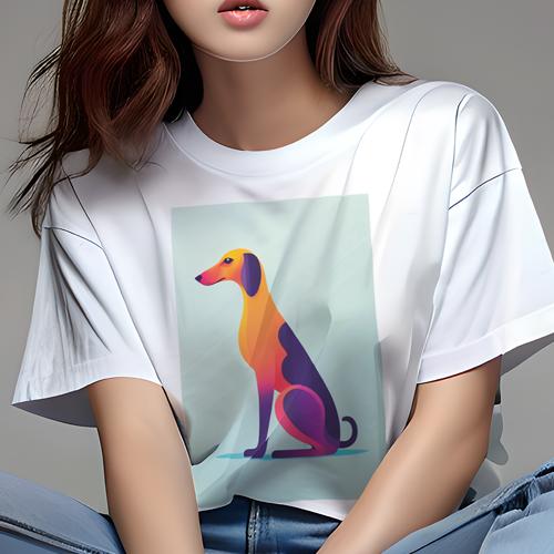 Tシャツ レディース 犬ファン 半袖 春夏 プリント カジュアル かわいい 人間用 フィットネス サルーキ Tシャツ レディース 犬ファン 半袖 春夏 プリント カジュアル かわいい 人間用 フィットネス サルーキ