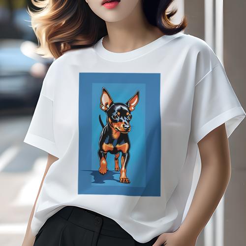 Tシャツ レディース 犬ファン 半袖 春夏 プリント カジュアル かわいい 人間用 フィットネス 犬 ミニチ..