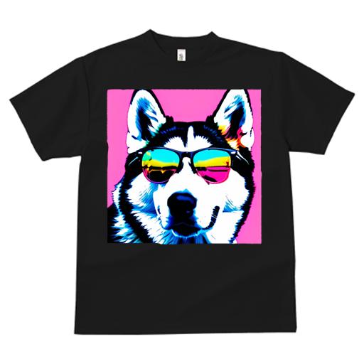 Tシャツ レディース 犬ファン 半袖 春夏 プリント カジュアル かわいい 人間用 フィットネス サングラス シベリアンハスキー