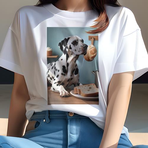 Tシャツ レディース 犬ファン 半袖 春夏 プリント カジュアル かわいい 人間用 フィットネス パン ダル..