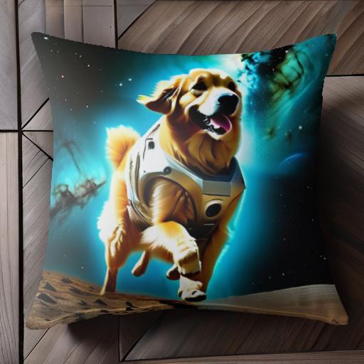 宇宙 ゴールデンレトリバー スペース 宇宙服 クッションカバー 45×45cm アニマル柄 おしゃれ 可愛い ク..