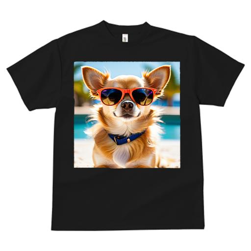 Tシャツ レディース 犬ファン 半袖 春夏 プリント カジュアル かわいい 人間用 フィットネス サングラス チワワ プール