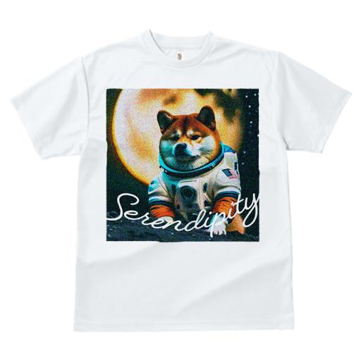 Tシャツ レディース 犬ファン 半袖 春夏 プリント カジュアル かわいい 人間用 フィットネス 宇宙 柴犬 月 星 スペーススーツ