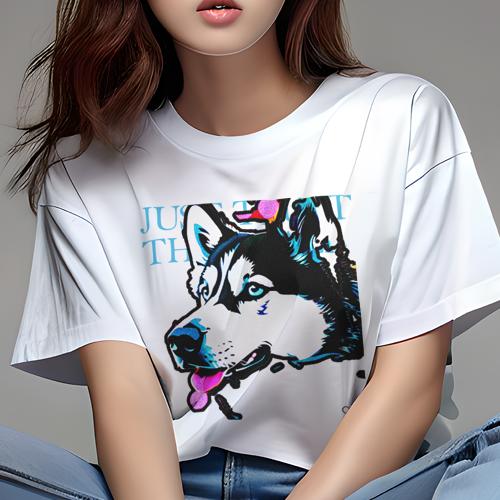 Tシャツ レディース 犬ファン 半袖 春夏 プリント カジュアル かわいい 人間用 フィットネス シベリアンハスキー Tシャツ レディース 犬ファン 半袖 春夏 プリント カジュアル かわいい 人間用 フィットネス シベリアンハスキー