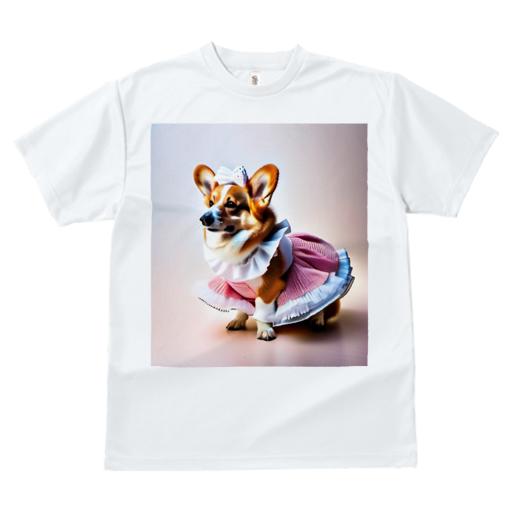 Tシャツ レディース 犬ファン 半袖 春夏 プリント カジュアル かわいい 人間用 フィットネス ドレス コーギー リボン