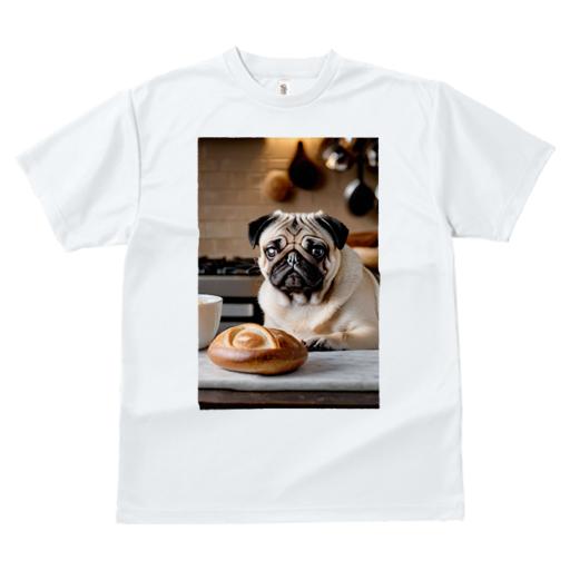 Tシャツ レディース 犬ファン 半袖 春夏 プリント カジュアル かわいい 人間用 フィットネス パン パグ キッチン