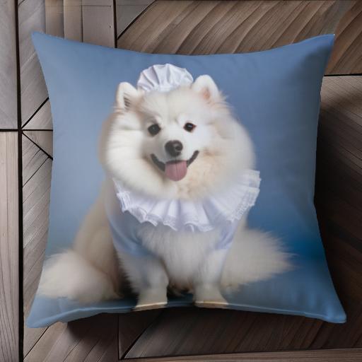 コスチューム アメリカンエスキモードッグ クッションカバー 45×45cm アニマル柄 おしゃれ 可愛い クッション本体付き 正方形 コスチューム アメリカンエスキモードッグ クッションカバー 45×45cm アニマル柄 おしゃれ 可愛い クッション本体付き 正方形