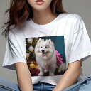 Tシャツ レディース 犬ファン 半袖 春夏 プリント カジュアル かわいい 人間用 フィットネス クリスマスツリー スピッツ オーナメント