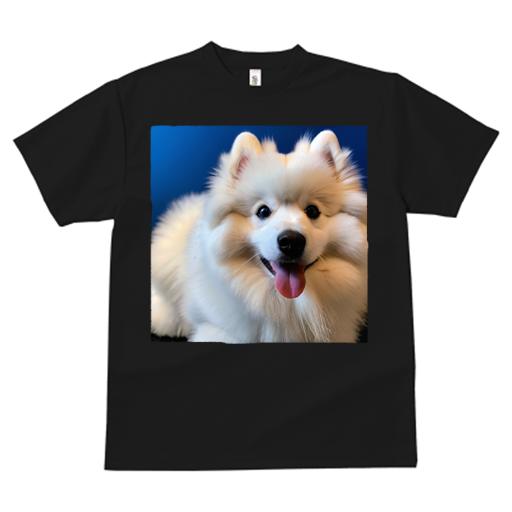 Tシャツ レディース 犬ファン 半袖 春夏 プリント カジュアル かわいい 人間用 フィットネス ふわふわ アメリカンエスキモードッグ かわいい 笑顔 ポートレート