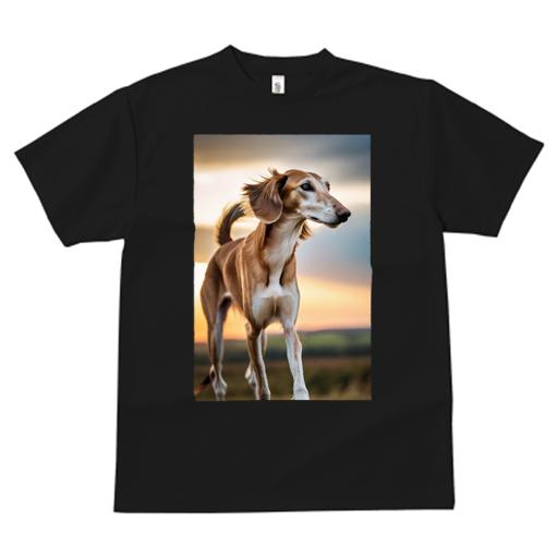 Tシャツ メンズ キッズ 犬ファン 半袖 春夏 プリント カジュアル かわいい 人間用 フィットネス サルーキ