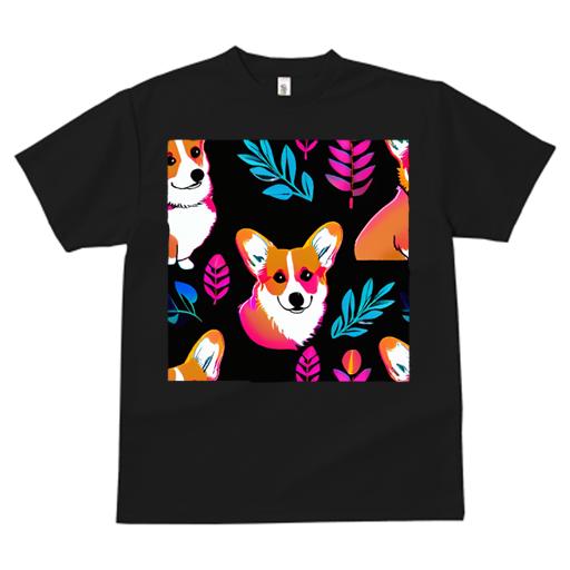 Tシャツ メンズ キッズ 犬ファン 半袖 春夏 プリント カジュアル かわいい 人間用 フィットネス 葉 コーギー 植物