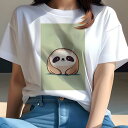 Tシャツ レディース 犬ファン 半袖 春夏 プリント カジュアル かわいい 人間用 フィットネス かわいい 癒し 動物 イラスト デフォルメ(4)