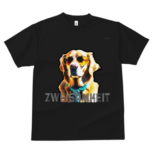 Tシャツ レディース 犬ファン 半袖 春夏 プリント カジュアル かわいい 人間用 フィットネス サングラス ゴールデンレトリバー ネクタイ