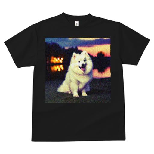 Tシャツ メンズ キッズ 犬ファン 半袖 春夏 プリント カジュアル かわいい 人間用 フィットネス 夕焼け..