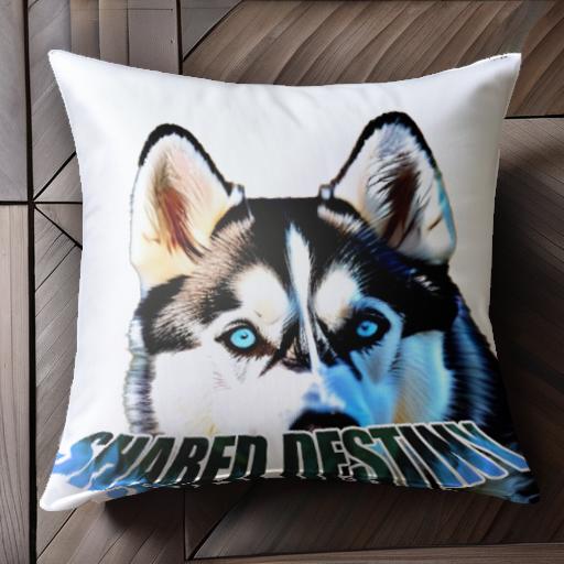シベリアンハスキー クッションカバー 45×45cm アニマル柄 おしゃれ 可愛い クッション本体付き 正方形