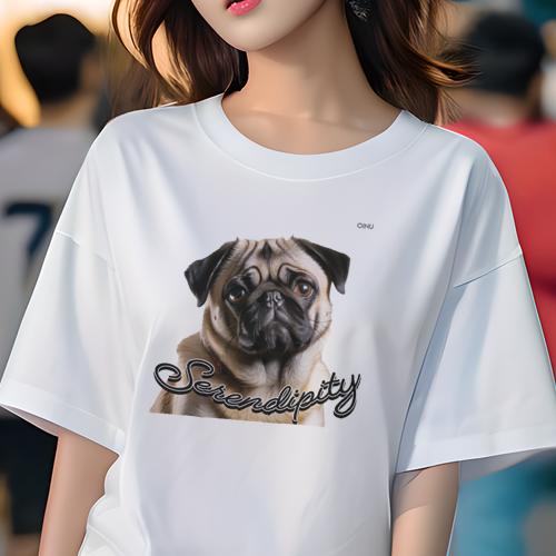 Tシャツ レディース 犬ファン 半袖 春夏 プリント カジュアル かわいい 人間用 フィットネス パグ