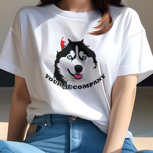 Tシャツ レディース 犬ファン 半袖 春夏 プリント カジュアル かわいい 人間用 フィットネス シベリアンハスキー Tシャツ レディース 犬ファン 半袖 春夏 プリント カジュアル かわいい 人間用 フィットネス シベリアンハスキー