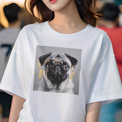 Tシャツ レディース 犬ファン 半袖 春夏 プリント カジュアル かわいい 人間用 フィットネス パグ Tシャツ レディース 犬ファン 半袖 春夏 プリント カジュアル かわいい 人間用 フィットネス パグ
