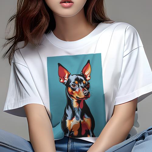 Tシャツ レディース 犬ファン 半袖 春夏 プリント カジュアル かわいい 人間用 フィットネス ミニチュアピンシャー Tシャツ レディース 犬ファン 半袖 春夏 プリント カジュアル かわいい 人間用 フィットネス ミニチュアピンシャー