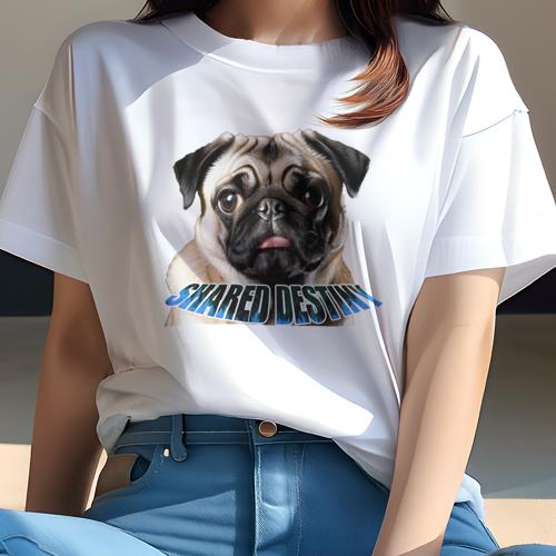 Tシャツ レディース 犬ファン 半袖 春夏 プリント カジュアル かわいい 人間用 フィットネス パグ