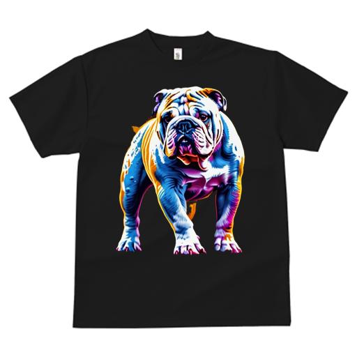 Tシャツ レディース 犬ファン 半袖 春夏 プリント カジュアル かわいい 人間用 フィットネス アート ブルドッグ ポップアート カラフル デザイン