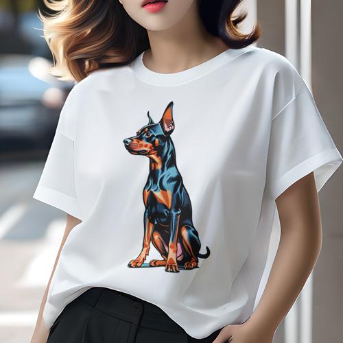 Tシャツ レディース 犬ファン 半袖 春夏 プリント カジュアル かわいい 人間用 フィットネス ミニチュアピンシャー Tシャツ レディース 犬ファン 半袖 春夏 プリント カジュアル かわいい 人間用 フィットネス ミニチュアピンシャー