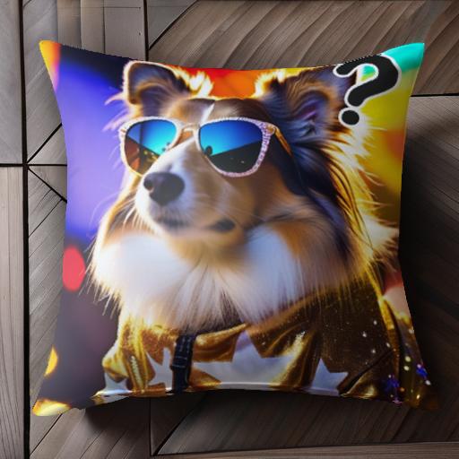 サングラス シェットランドシープドッグ ジャケット スター クッションカバー 45×45cm アニマル柄 おし..