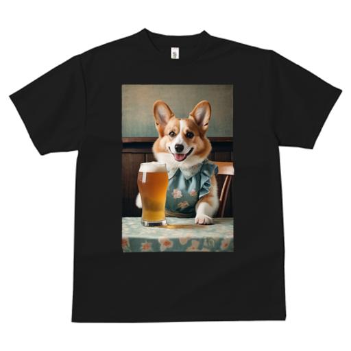Tシャツ メンズ キッズ 犬ファン 半袖 春夏 プリント カジュアル かわいい 人間用 フィットネス ビール..
