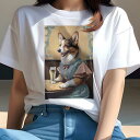 Tシャツ レディース 犬ファン 半袖 春夏 プリント カジュアル かわいい 人間用 フィットネス ビール コーギー レトロ ワンピース