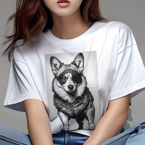 Tシャツ レディース 犬ファン 半袖 春夏 プリント カジュアル かわいい 人間用 フィットネス ベスト コ..