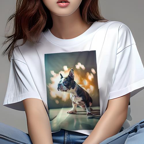 Tシャツ レディース 犬ファン 半袖 春夏 プリント カジュアル かわいい 人間用 フィットネス ボストンテリア Tシャツ レディース 犬ファン 半袖 春夏 プリント カジュアル かわいい 人間用 フィットネス ボストンテリア