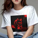 Tシャツ レディース 犬ファン 半袖 春夏 プリント カジュアル かわいい 人間用 派手 個性的 宇宙 宇宙服 月(4)