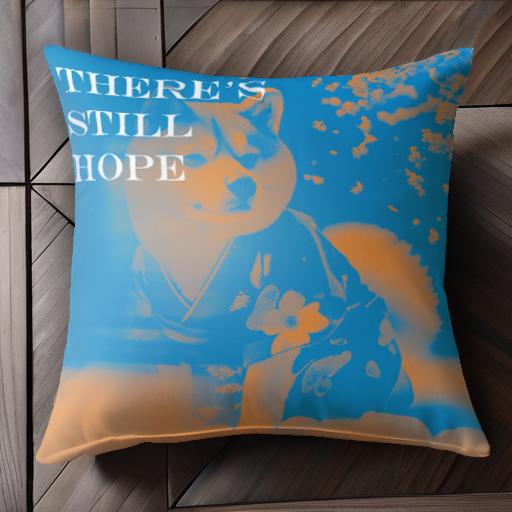 着物 柴犬 花柄 クッションカバー 45×45cm アニマル柄 おしゃれ 可愛い クッション本体付き 正方形